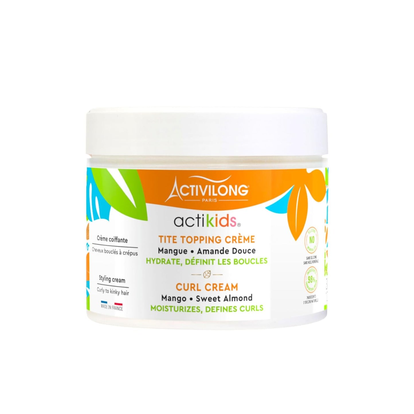 Activilong Actikids Topping Curl Cream Mango and Sweet Almond - No Rinse 300ml