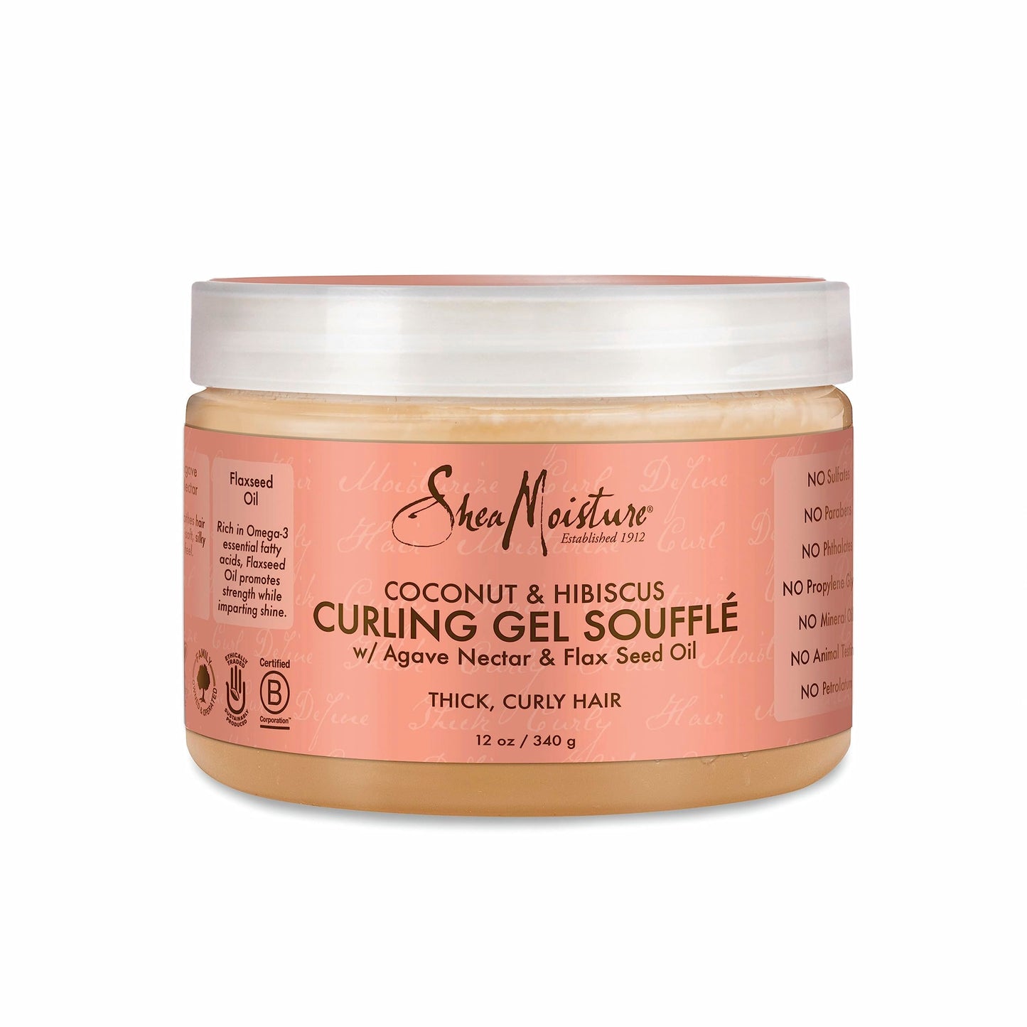 SheaMoisture Coconut & Hibiscus Curling Gel Souffle, 12 Oz