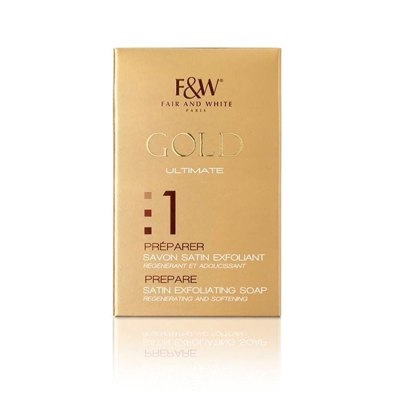 Fair and White 1: Gold Satin Exfoliating Bar Soap 200g