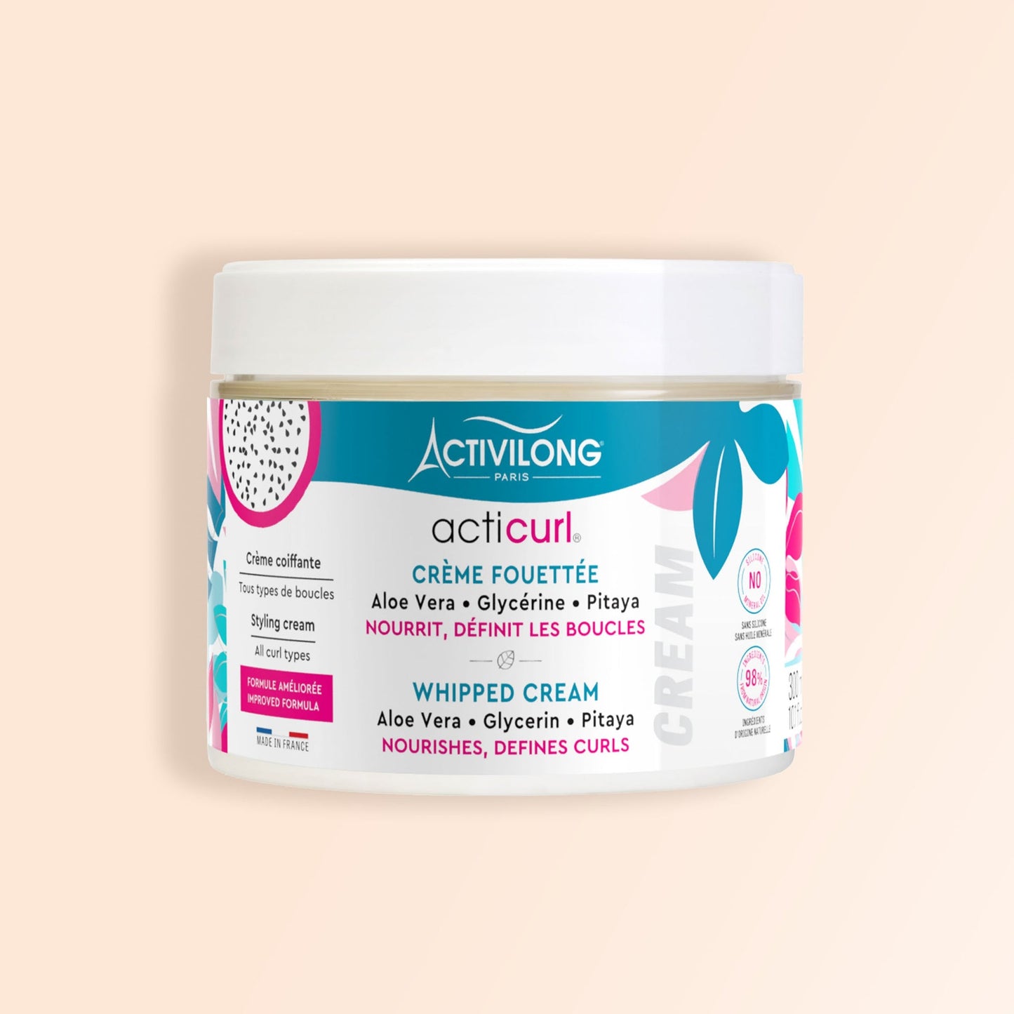 Activilong Acticurl Whipped Cream Curl Cream Aloe Vera Glycerin Pitaya 300 ml