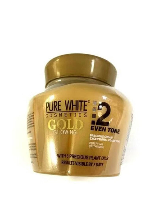 Pure White Cosmetics Gold Whitening Even Tone Glowing Cream 500Ml