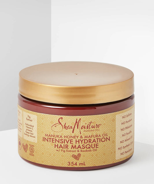 SheaMoisture Manuka Honey & Mafura Oil Intensive Hydration Hair Mask sulphate and silicone free for dry, damaged hair 355 ml