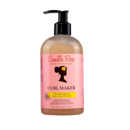 Camille Rose Curl Maker and Hair Defining Jelly, Marshmallow and Agave Leaf Extract, 355 ml