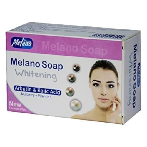 Melano Soap for Whitening Arbutin & Kojic Acid with Mulberry + Vitamin C New Formula 100g