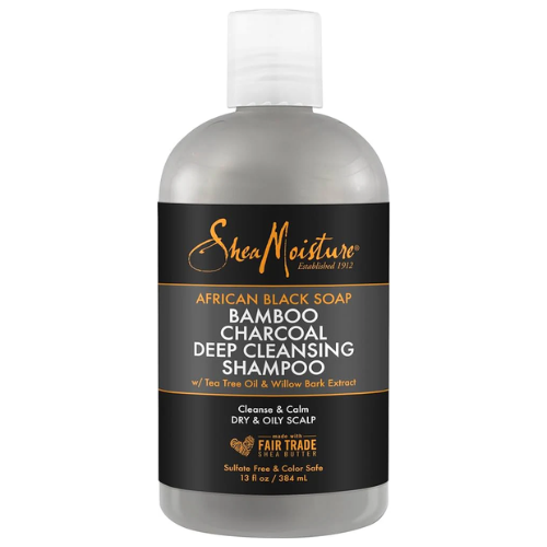 SHEA MOISTURE african black soap bamboo charcoal Deep Cleansing Shampoo,384 ml