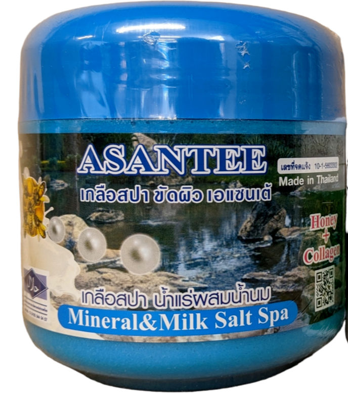 Asantee MINERAL MILK Salt Spa Scrub HONEY + COLLAGEN 700ML